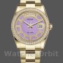 Replica Rolex Day-Date 36mm Unisex-118348-Lavanda Quadrante Carosello di Giada-Oro giallo Lavanda<br />