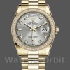 Replica Rolex Day-Date 36mm Unisex-118348-Argento Quadrante di diamanti Argento