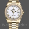 Replica Rolex Day-Date 36mm Unisex-118348-Comparatore bianco con numeri romani Bianco<br />