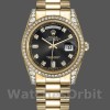 Replica Rolex Day-Date 36mm Unisex-118388-Calendario nero con diamanti nero unisex<br />