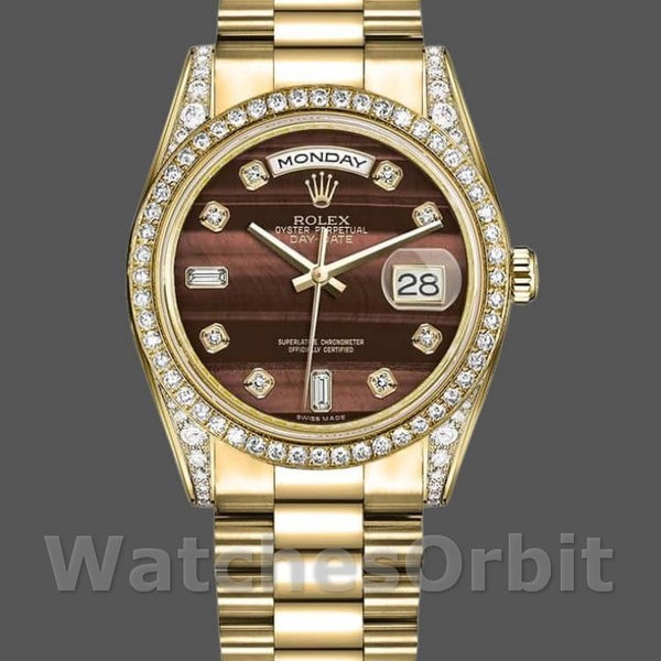 Replica Rolex Day-Date 36mm Unisex-118388-Bull's Eye-Comparatore marrone Unisex-118388-Bull's Eye-Comparatore marrone<br />