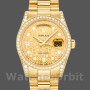 Replica Rolex Day-Date 36 mm Unisex-118388-Champagne Jubilee Quadrante di diamanti-Oro giallo Champagne
