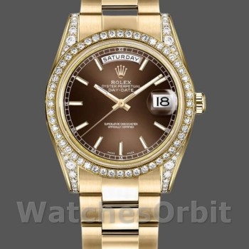 Replica Rolex Day-Date 36mm Unisex-118388-Calendario marrone cioccolato Unisex-118388-Calendario marrone cioccolato <br />
