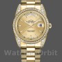 Replica Rolex Day-Date 36mm Unisex-118388-Ghiera di diamanti-Calendario champagne Champagne