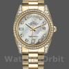 Replica Rolex Day-Date 36mm Unisex-118388-Componente bianco madreperla-diamanti MOP