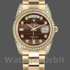 Replica Rolex Day-Date 36mm Unisex-118388-Oro giallo-Contatore marrone Quadrante marrone<br />