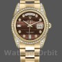 Replica Rolex Day-Date 36mm Unisex-118388-Oro giallo-Contatore marrone Quadrante marrone<br />