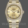 Replica Rolex Day-Date 36 mm Unisex-118388-Dal quadrante oro giallo-champagne Champagne