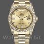 Replica Rolex Day-Date 36 mm Unisex-118388-Dal quadrante oro giallo-champagne Champagne