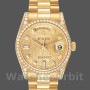 Replica Rolex Day-Date 36mm Unisex-118388-Oro giallo-Champagne Quadrante di diamanti Champagne