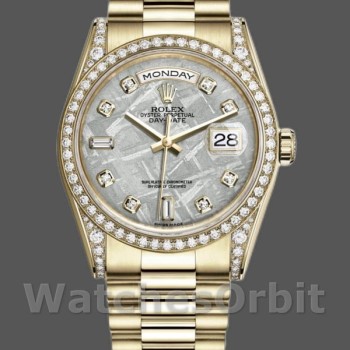 Replica Rolex Day-Date 36mm Unisex-118388-Giallo Oro-Diamante Quadrante Meteorite Meteorite unisex<br />