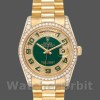 Replica Rolex Day-Date 36 mm Unisex-118388-Giallo Oro-Verde Smalto Quadrante Diamante Verde <br />