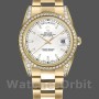 Replica Rolex Day-Date 36mm Unisex-118388-Dal quadrante oro giallo-bianco Bianco<br />
