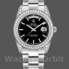 Replica Rolex Day-Date 36mm Unisex-118389-Lunetta con diamanti-Calendario nero Indice Nero<br />
