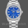 Replica Rolex Day-Date 36mm Unisex-118389-Ghiera di diamanti-Calendario blu Blu<br />
