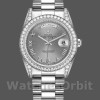 Replica Rolex Day-Date 36mm Unisex-118389-Rhodium Grey Quadrante con numeri romani Rhodium Grey<br />