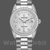 Replica Rolex Day-Date 36 mm Unisex-118389-Argento Giubileo Quadrante di diamanti Argento