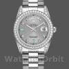 Replica Rolex Day-Date 36 mm Unisex-118389-Dal quadrante bianco-argento Argento
