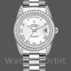 Replica Rolex Day-Date 36mm Unisex-118389-oro bianco-quadrante romano bianco unisex