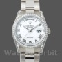 Replica Rolex Day-Date 36mm Unisex-118389-Comparatore bianco con numeri romani Bianco