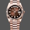 Replica Rolex Day-Date Unisex 36mm Unisex-128235-Oroverosa Marrone Quadrante Diamante Ombre Marrone