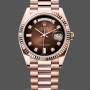Replica Rolex Day-Date Unisex 36mm Unisex-128235-Oroverosa Marrone Quadrante Diamante Ombre Marrone