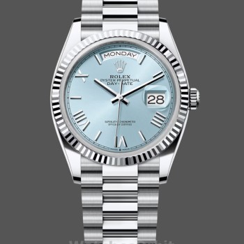 Replica Rolex Day Date 36-m128398TBR 0035 unisex, quadrante verde, lunetta con diamanti incastonati, bracciale President, quadrante verde