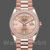 Replica Rolex Day-Date 36mm Unisex-128345RBR-Comparto rosa champagne-Orologio rosa champagne unisex