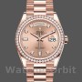 Replica Rolex Day-Date 36mm Unisex-128345RBR-Comparto rosa champagne-Orologio rosa champagne unisex