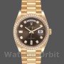 Replica Rolex Day-Date 36 mm Unisex-128348RBR-Comparto grigio scuro-Giallo Oro Grigio Unisex