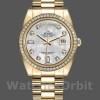 Replica Rolex Day-Date 36 mm Unisex-128348RBR-MOP Quadrante - Oro giallo MOP