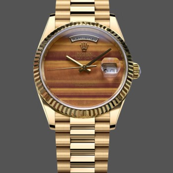 Replica Rolex Day Date 36-m128398TBR 0035 unisex, quadrante verde, lunetta con diamanti incastonati, bracciale President, quadrante verde