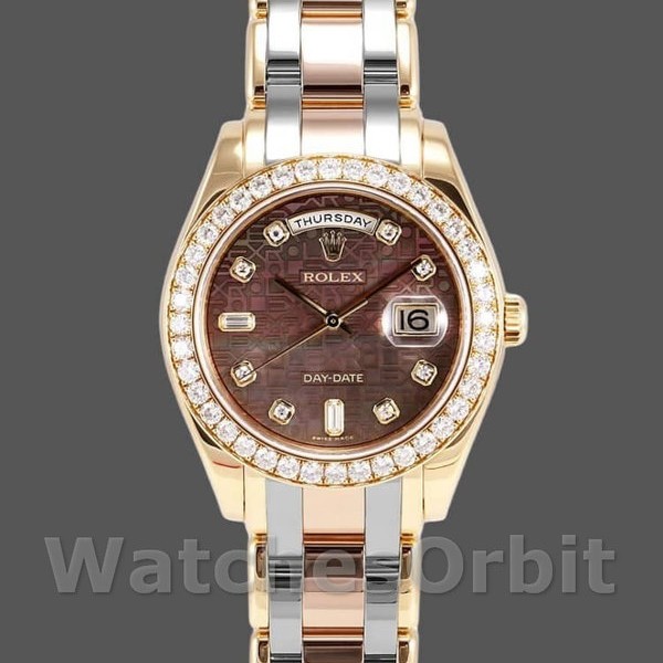 Replica Rolex Day-Date-18948, 39 mm, Edizione Speciale, Quadrante scuro MOP Diamond Jubilee, Uomo MOP