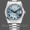 Replica Rolex Day-Date-218206, 41 mm, quadrante blu ghiaccio, platino, Uomo, blu ghiaccio