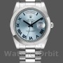 Replica Rolex Day-Date-218206, 41 mm, quadrante blu ghiaccio, platino, Uomo, blu ghiaccio