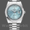 Replica Rolex Day-Date-218206, 41 mm, quadrante blu ghiaccio, platino, Uomo, blu ghiaccio