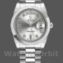 Replica Rolex Day-Date-218206, 41 mm, platino, quadrante argento con diamanti, Uomo Argento