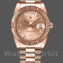 Replica Rolex Day-Date-218235, 41 mm, oro rosa, quadrante con diamanti champagne, Uomo Champagne