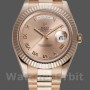 Replica Rolex Day-Date-218235 da uomo, 41 mm, oro rosa, quadrante romano rosa, Uomo Rosa