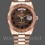Replica Rolex Day-Date-218235, 41 mm, oro rosa, quadrante bronzo Wave, Uomo Wave Bronze