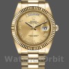 Replica Rolex Day-Date-218238, 41 mm, oro giallo, quadrante champagne con numeri romani, Uomo Champagne