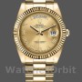 Replica Rolex Day-Date-218238, 41 mm, oro giallo, quadrante champagne con numeri romani, Uomo Champagne