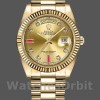 Replica Rolex Day-Date-218238, 41 mm, oro giallo, quadrante rubino champagne, Uomo Champagne