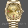 Replica Rolex Day-Date-218238, 41 mm, oro giallo, quadrante rubino champagne, Uomo Champagne