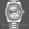 Replica Rolex Day-Date-218239, 41 mm, oro bianco, quadrante argento con diamanti, Uomo Argento