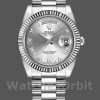Replica Rolex Day-Date-218239, 41 mm, oro bianco, quadrante argentato con numeri romani, Uomo Argento