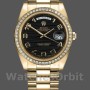 Replica Rolex Day-Date-218348, 41 mm, quadrante nero Wave, Uomo Nero