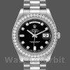 Replica Rolex Day-Date-218349 da uomo, 41 mm, quadrante nero con diamanti, Nero da Uomo