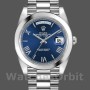 Replica Rolex Day-Date-228206 da uomo, 40 mm, quadrante blu con numeri romani, platino, blu da uomo