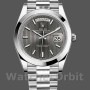 Replica Rolex Day-Date-228206, 40 mm, quadrante grigio rodio scuro, platino, Uomo, grigio